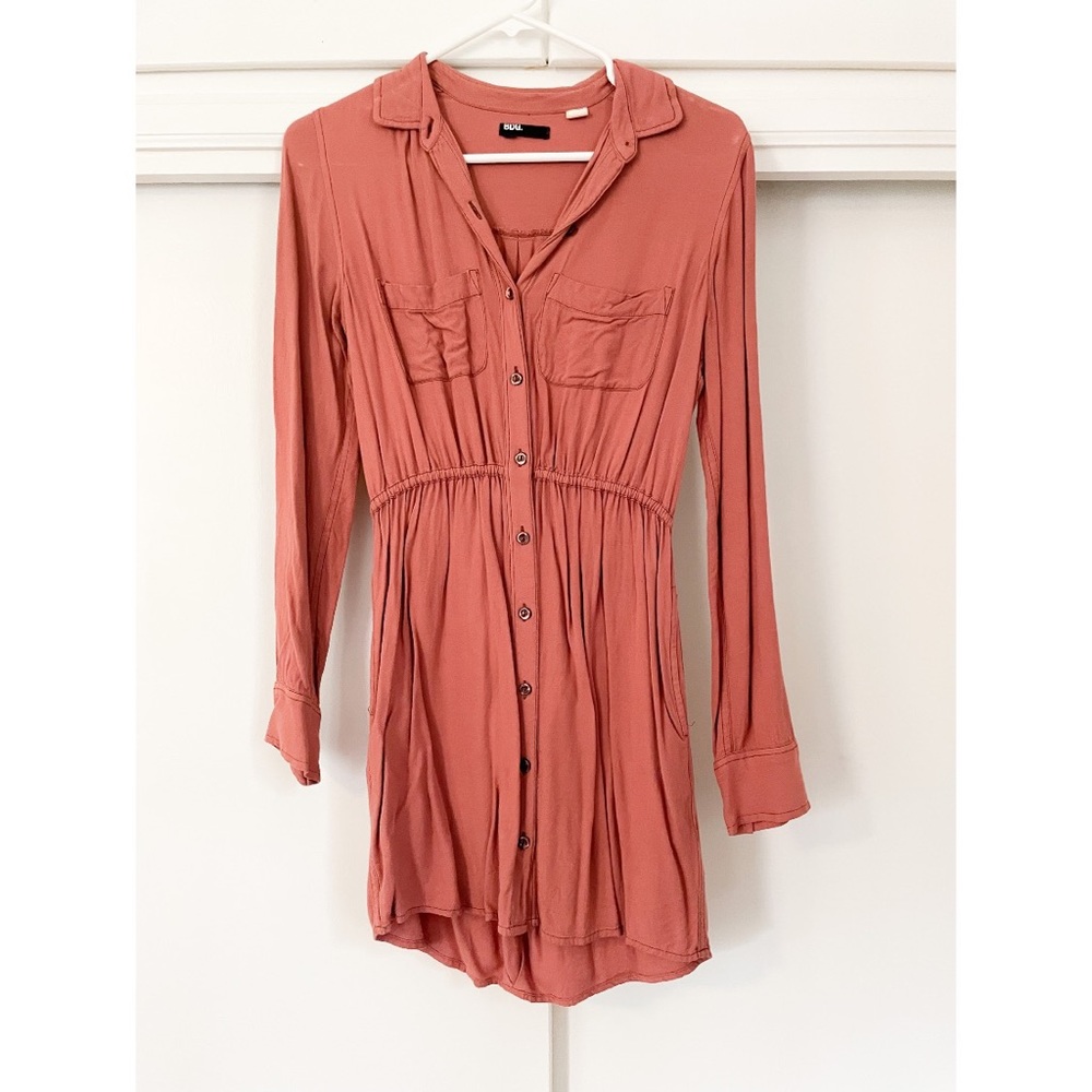 BDG (UO) button down dress with cinched waist